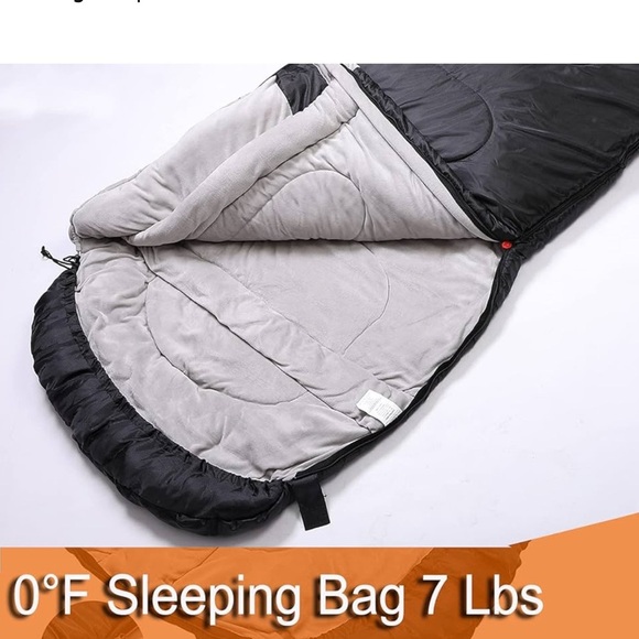 Large 0 Degree Sleeping Bags for Adults Cold Weather Sleeping Bag Camping Winter - Picture 2 of 7